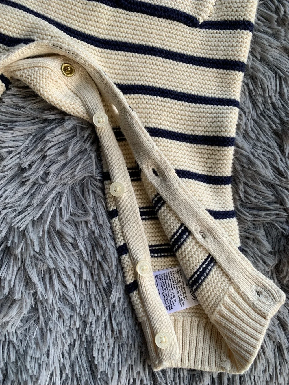 Gap Baby Brannan Knit Stripe Sweater Romper Onesie 3-6M
